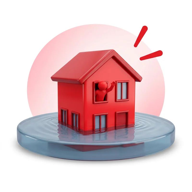 Tu vivienda se está inundando y ya no puedes salir.
